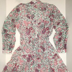 Poupette St Barth Floral Eyelet Cotton Maxi Dress – XS